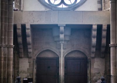 Porte et rosace - Revers de la façade occidentale